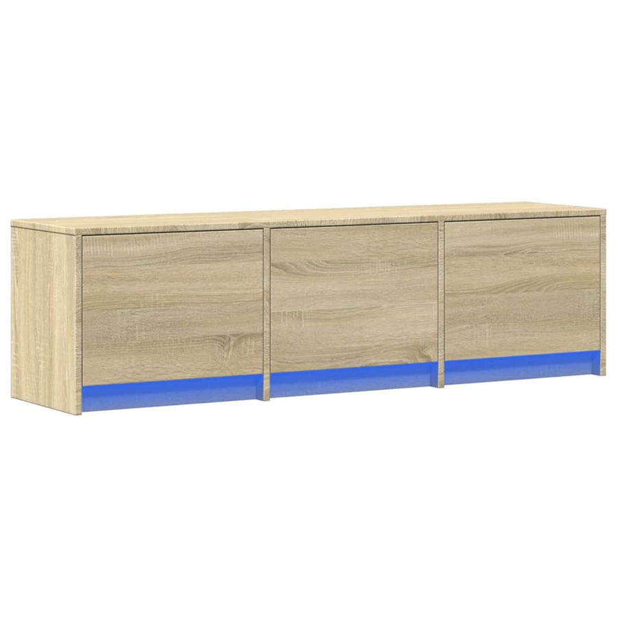 TV-kast met LED met lade Sonoma 140 x 34 x 40 cm Bewerkt hout