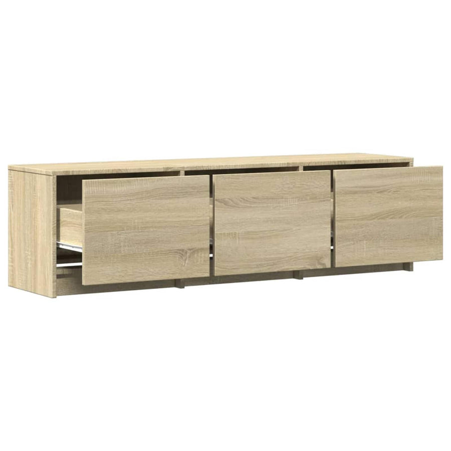 TV-kast met LED met lade Sonoma 140 x 34 x 40 cm Bewerkt hout