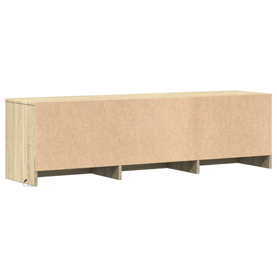 TV-kast met LED met lade Sonoma 140 x 34 x 40 cm Bewerkt hout