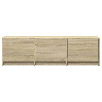 TV-kast met LED met lade Sonoma 140 x 34 x 40 cm Bewerkt hout