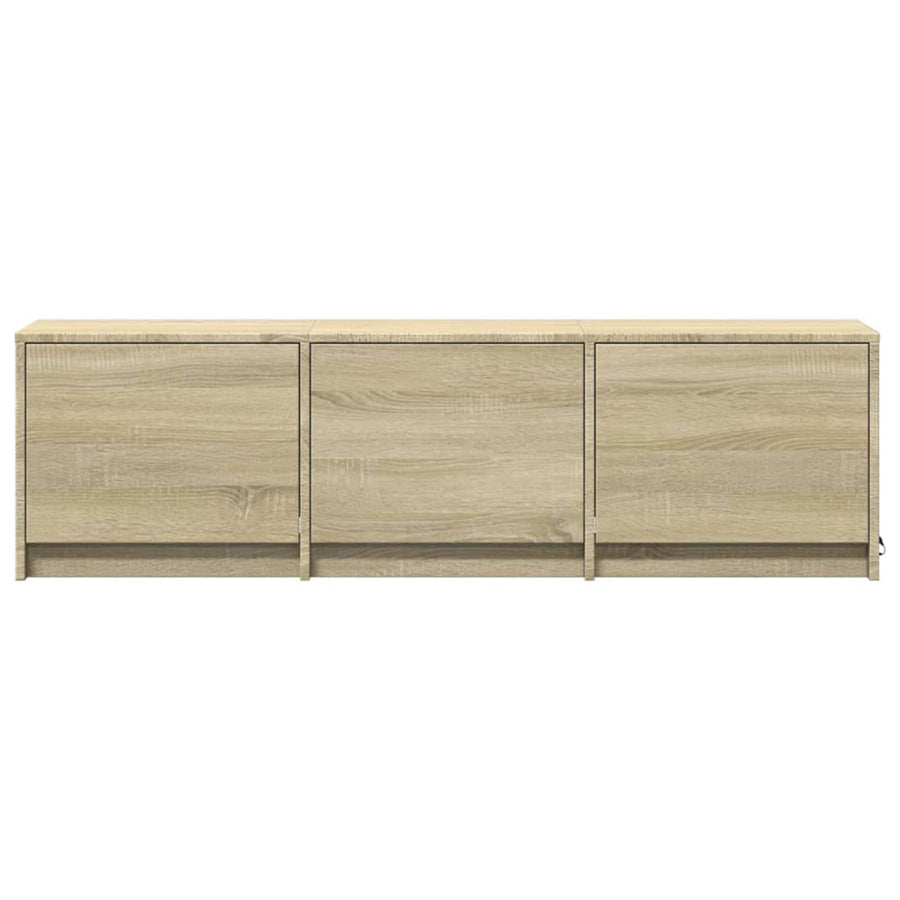TV-kast met LED met lade Sonoma 140 x 34 x 40 cm Bewerkt hout