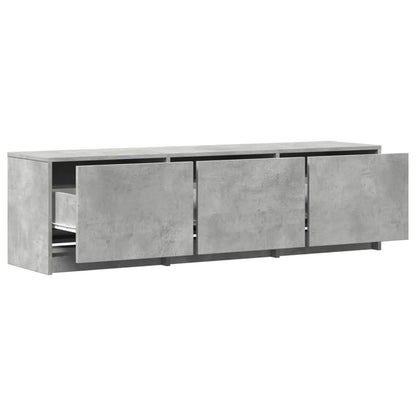 TV-kast met LED Betonkleurig 140 x 34 x 40 cm Bewerkt hout