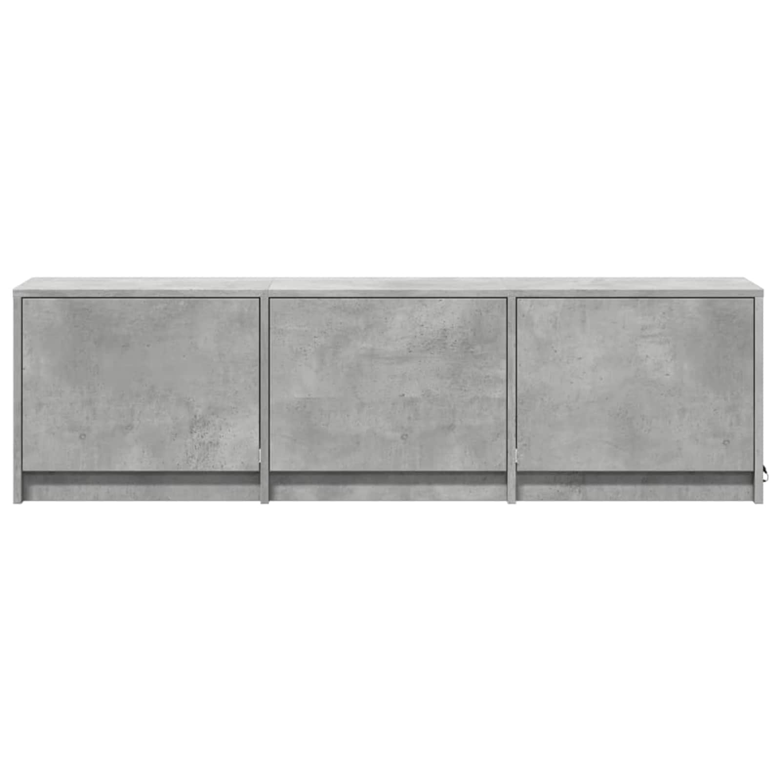 TV-kast met LED Betonkleurig 140 x 34 x 40 cm Bewerkt hout