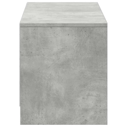 TV-kast met LED Betonkleurig 140 x 34 x 40 cm Bewerkt hout