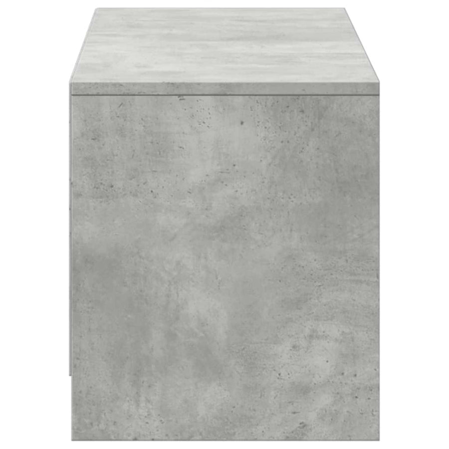 TV-kast met LED Betonkleurig 140 x 34 x 40 cm Bewerkt hout