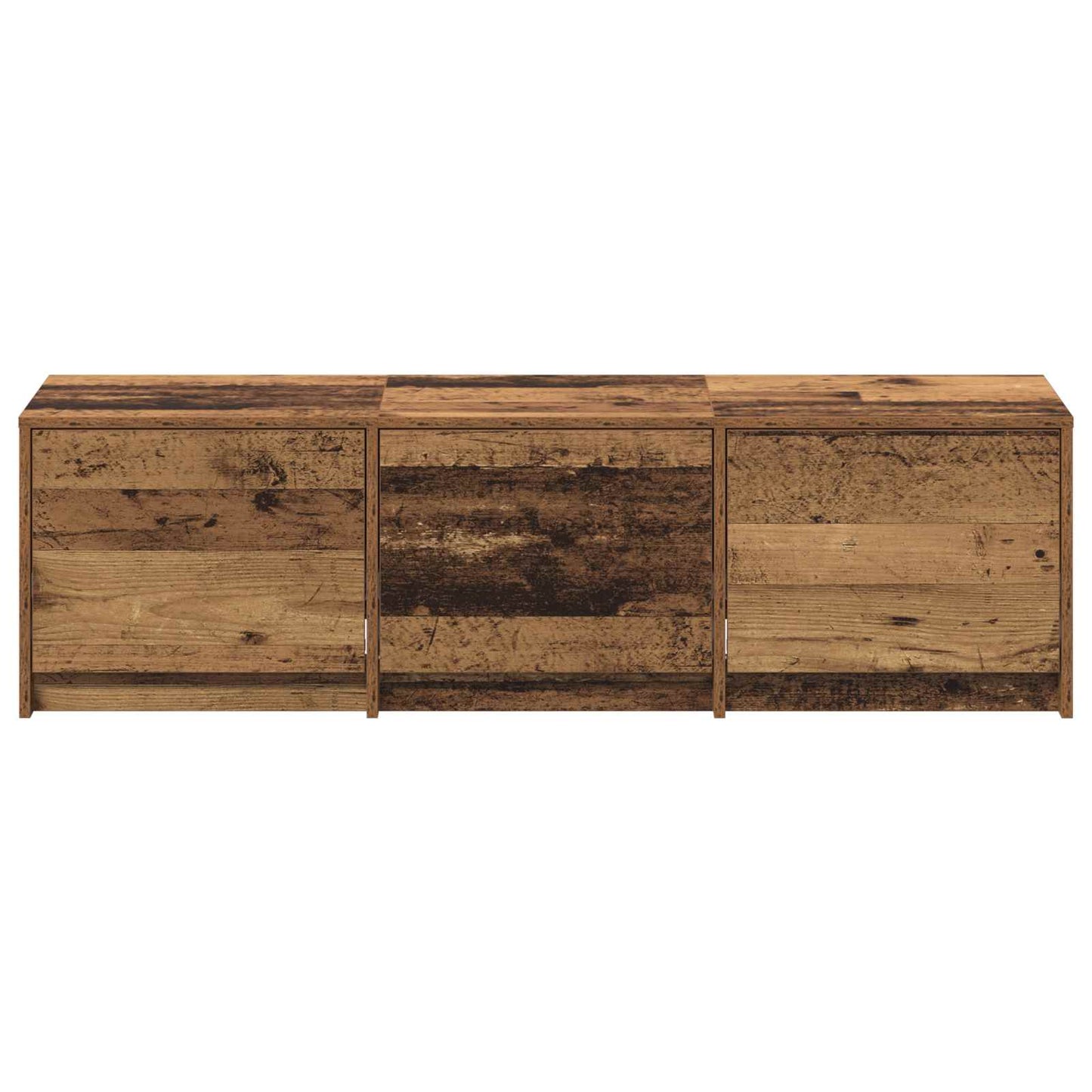 TV-kast met LED met lade Oudhout 140 x 34 x 40 cm Bewerkt hout
