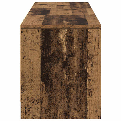 TV-kast met LED met lade Oudhout 140 x 34 x 40 cm Bewerkt hout