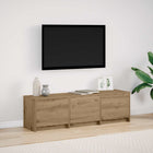 TV cabinet with LED Artisan Oak 140 x 34 x 40 cm Engineered wood