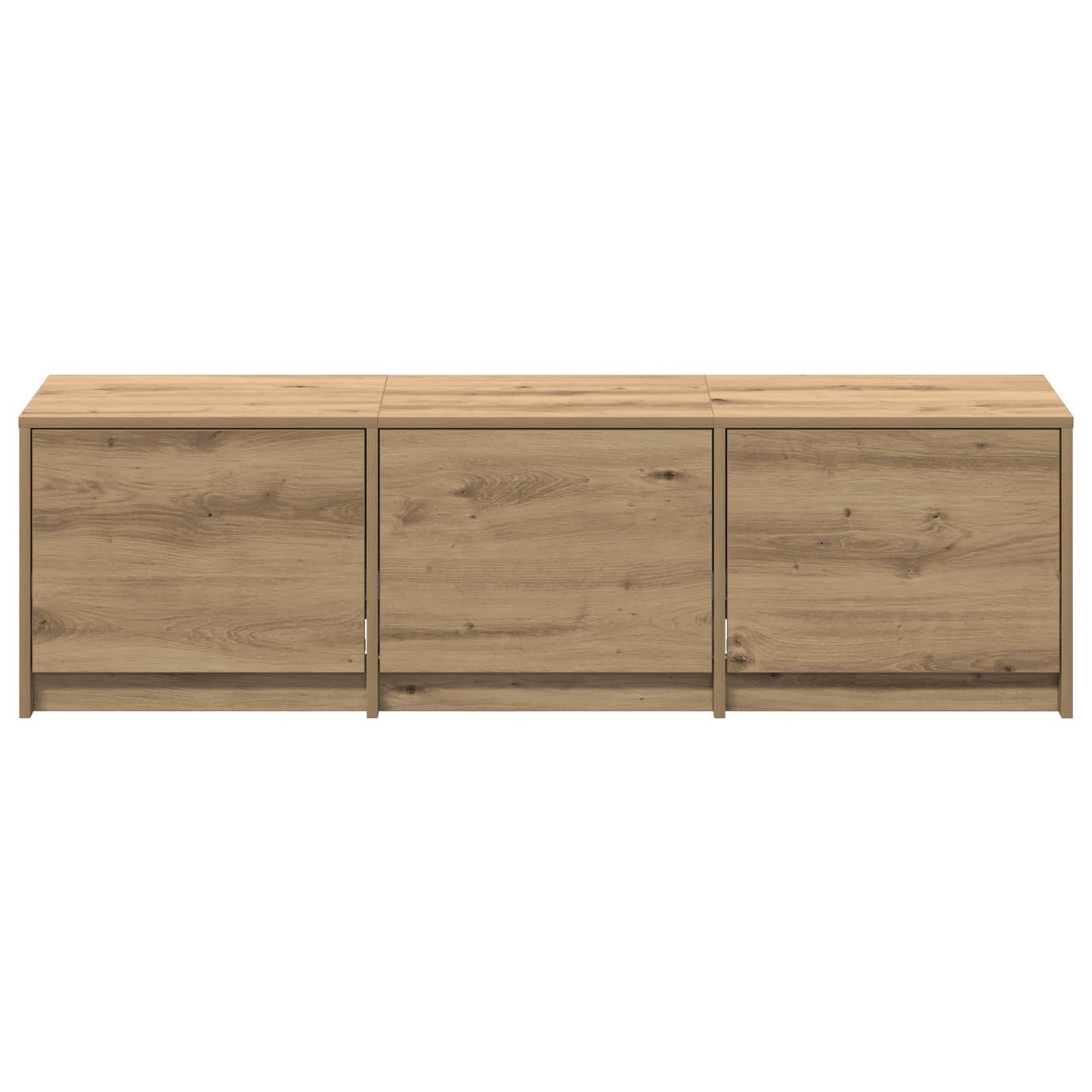 TV-kast met LED Artisan Eiken 140 x 34 x 40 cm Bewerkt hout