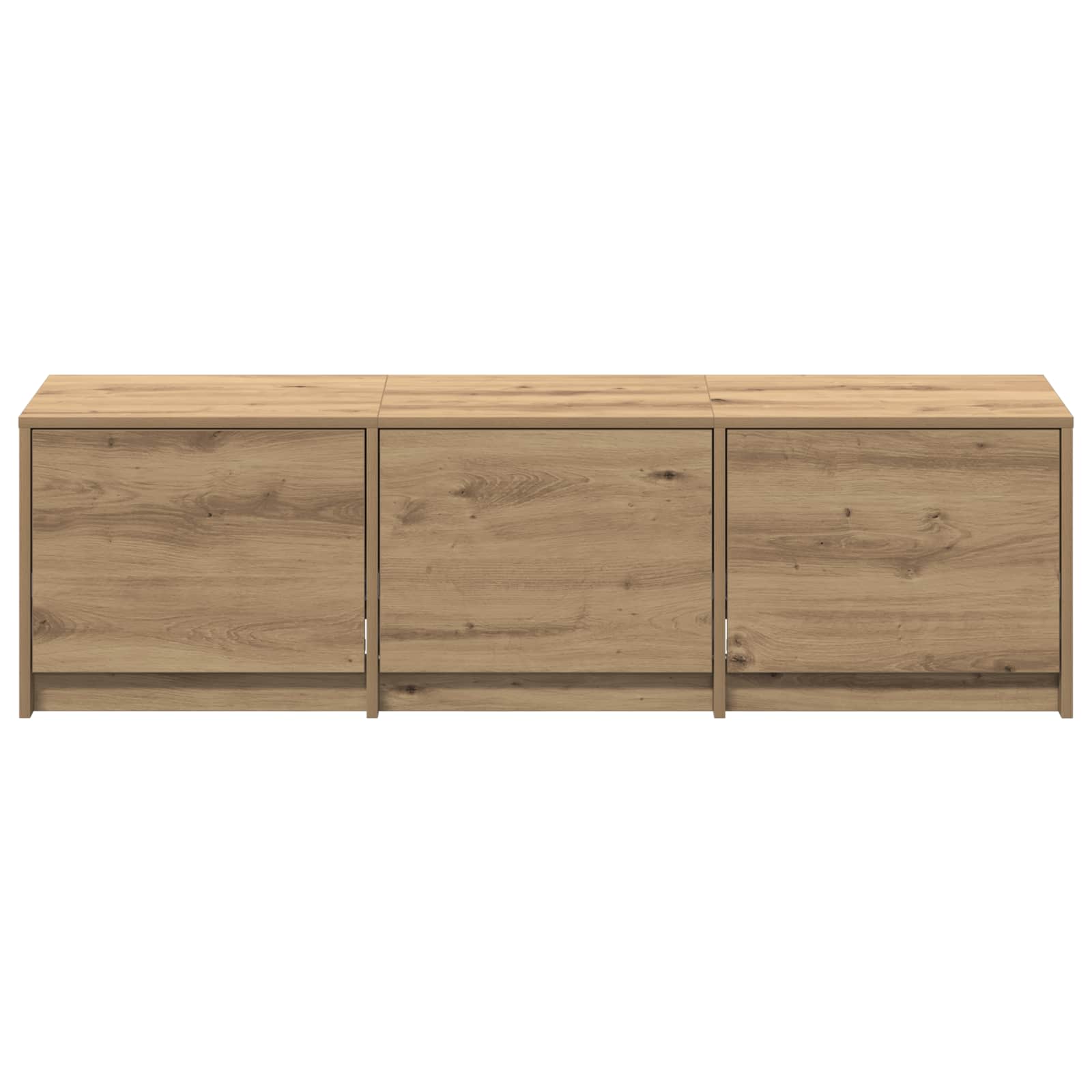 TV-kast met LED Artisan Eiken 140 x 34 x 40 cm Bewerkt hout