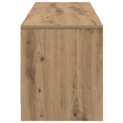 TV-kast met LED Artisan Eiken 140 x 34 x 40 cm Bewerkt hout