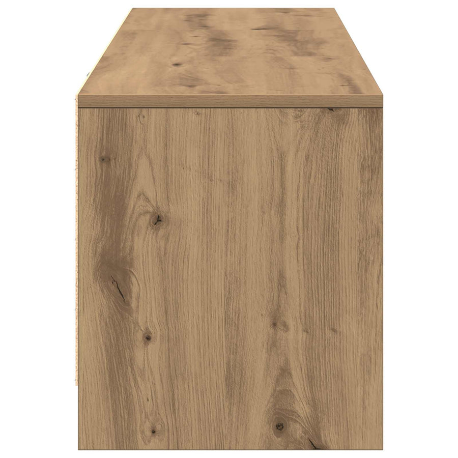 TV-kast met LED Artisan Eiken 140 x 34 x 40 cm Bewerkt hout