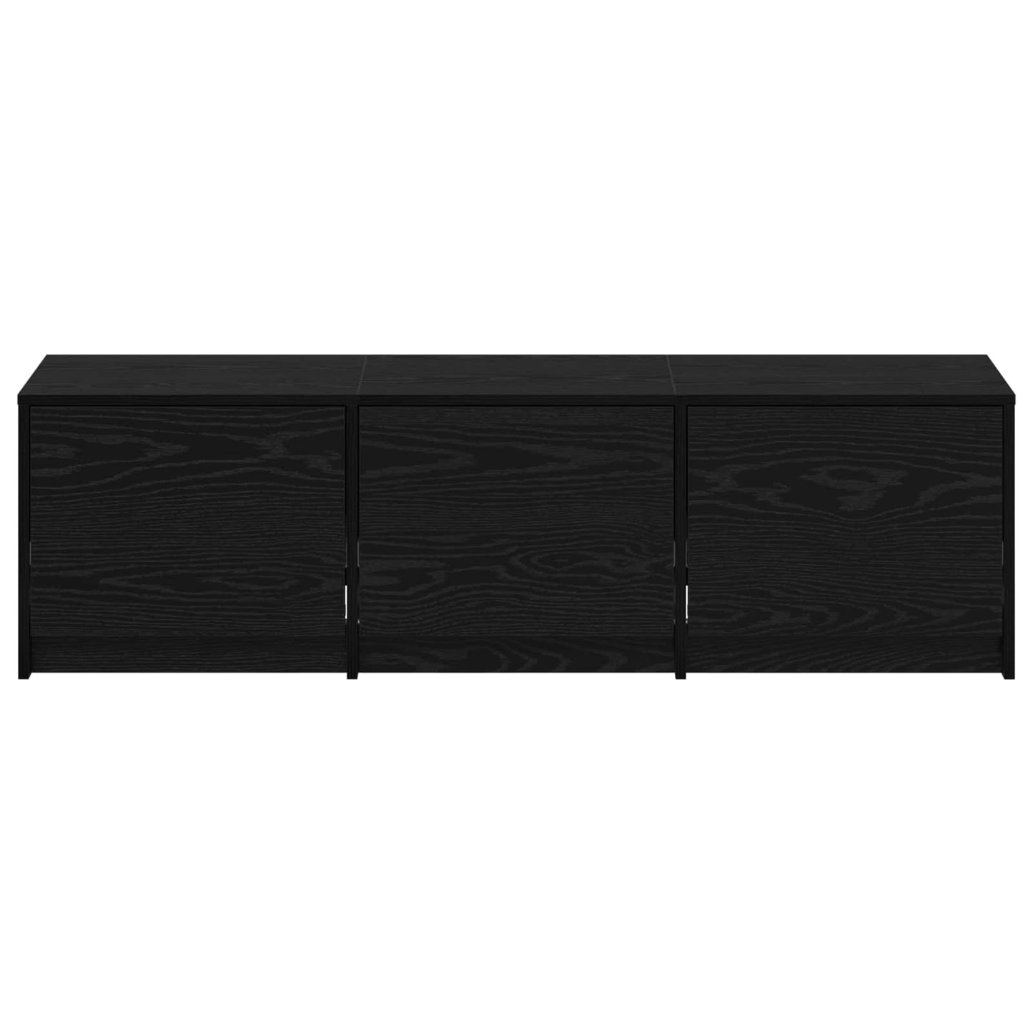 TV-kast met LED Zwart Eiken 140 x 34 x 40 cm Bewerkt hout