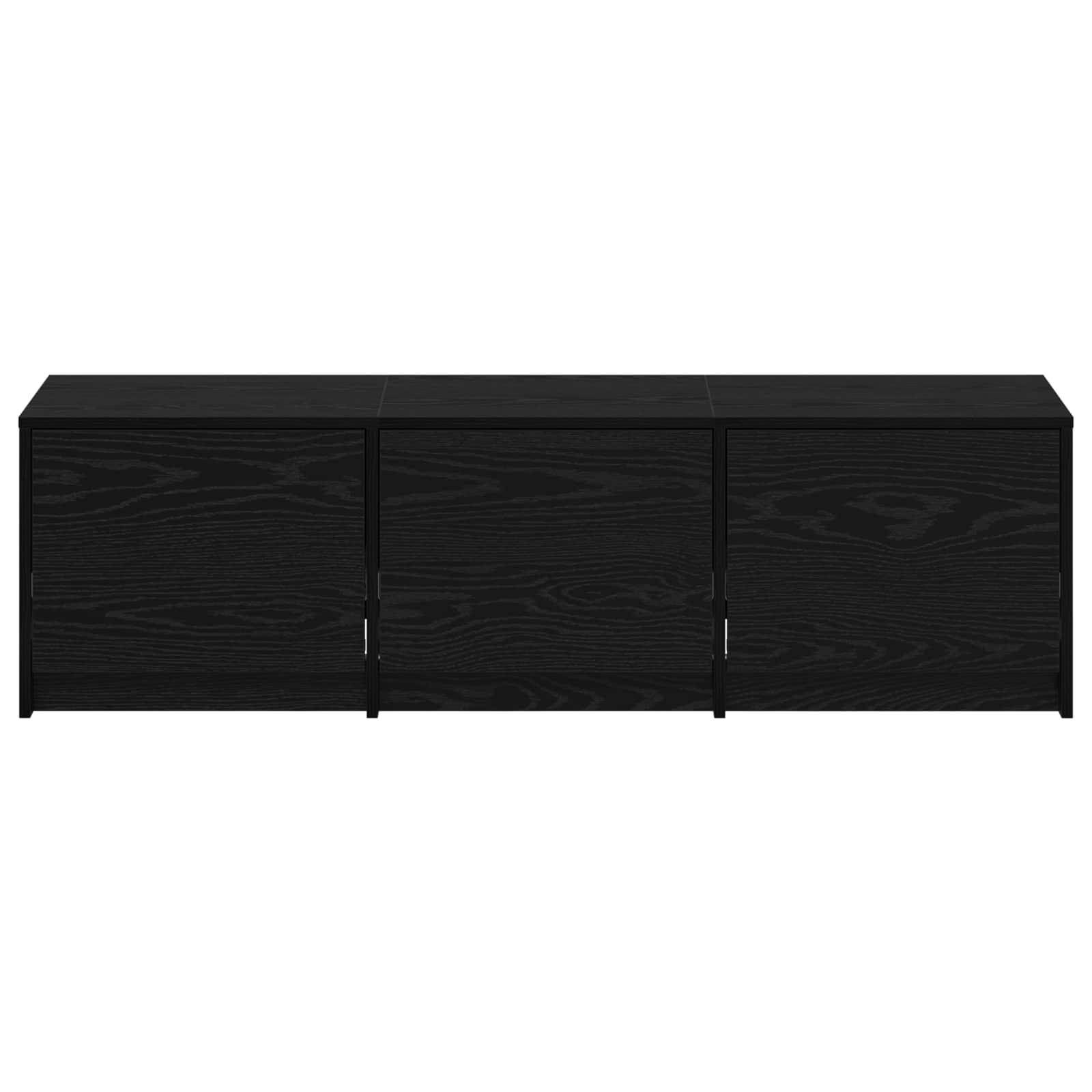 TV-kast met LED Zwart Eiken 140 x 34 x 40 cm Bewerkt hout