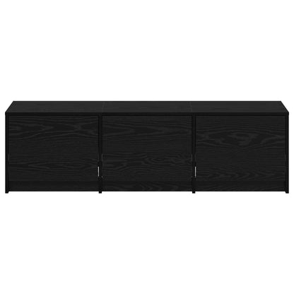 TV-kast met LED Zwart Eiken 140 x 34 x 40 cm Bewerkt hout