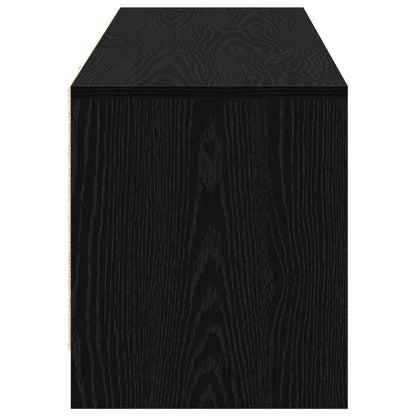 TV-kast met LED Zwart Eiken 140 x 34 x 40 cm Bewerkt hout