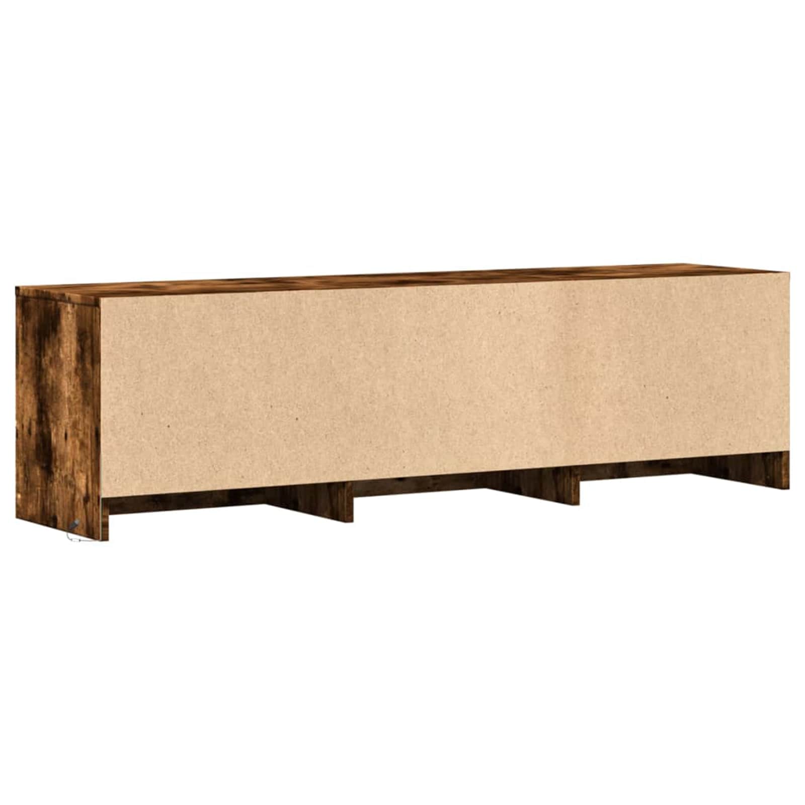 TV-kast met LED Gerookt eiken 140 x 34 x 40 cm Bewerkt hout