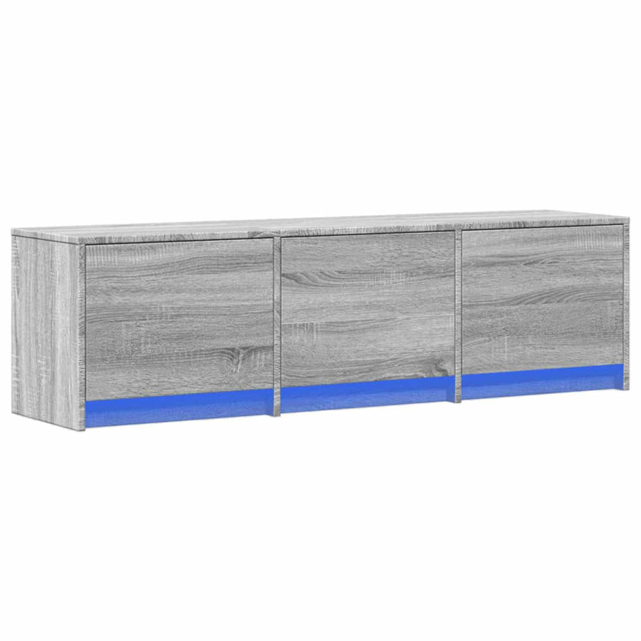 TV-kast met LED Grijs Sonoma 140 x 34 x 40 cm Bewerkt hout