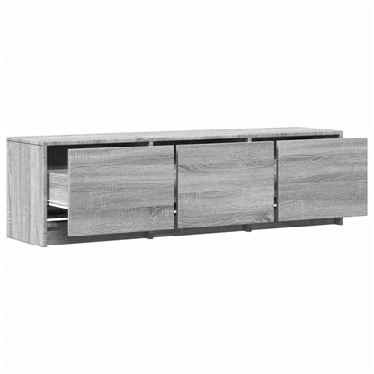 TV-kast met LED Grijs Sonoma 140 x 34 x 40 cm Bewerkt hout