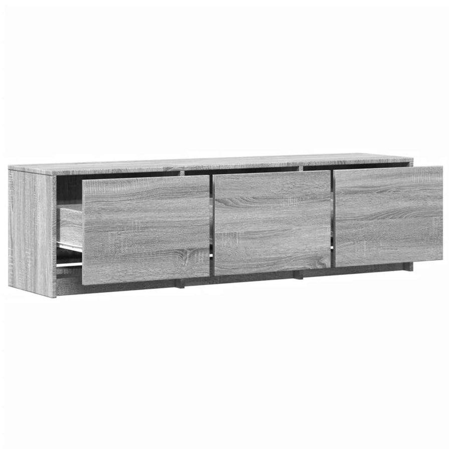 TV-kast met LED Grijs Sonoma 140 x 34 x 40 cm Bewerkt hout