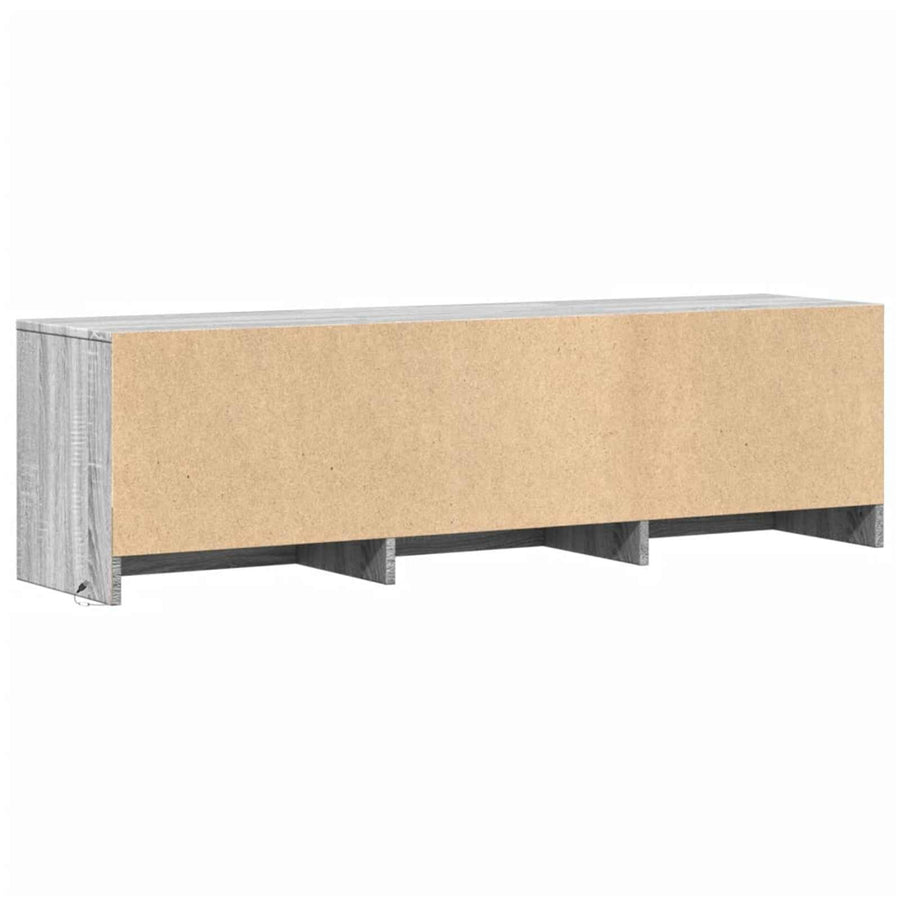 TV-kast met LED Grijs Sonoma 140 x 34 x 40 cm Bewerkt hout