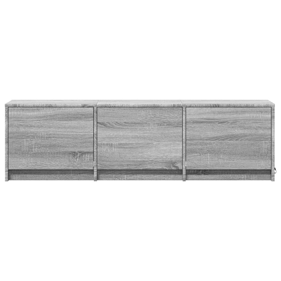 TV-kast met LED Grijs Sonoma 140 x 34 x 40 cm Bewerkt hout