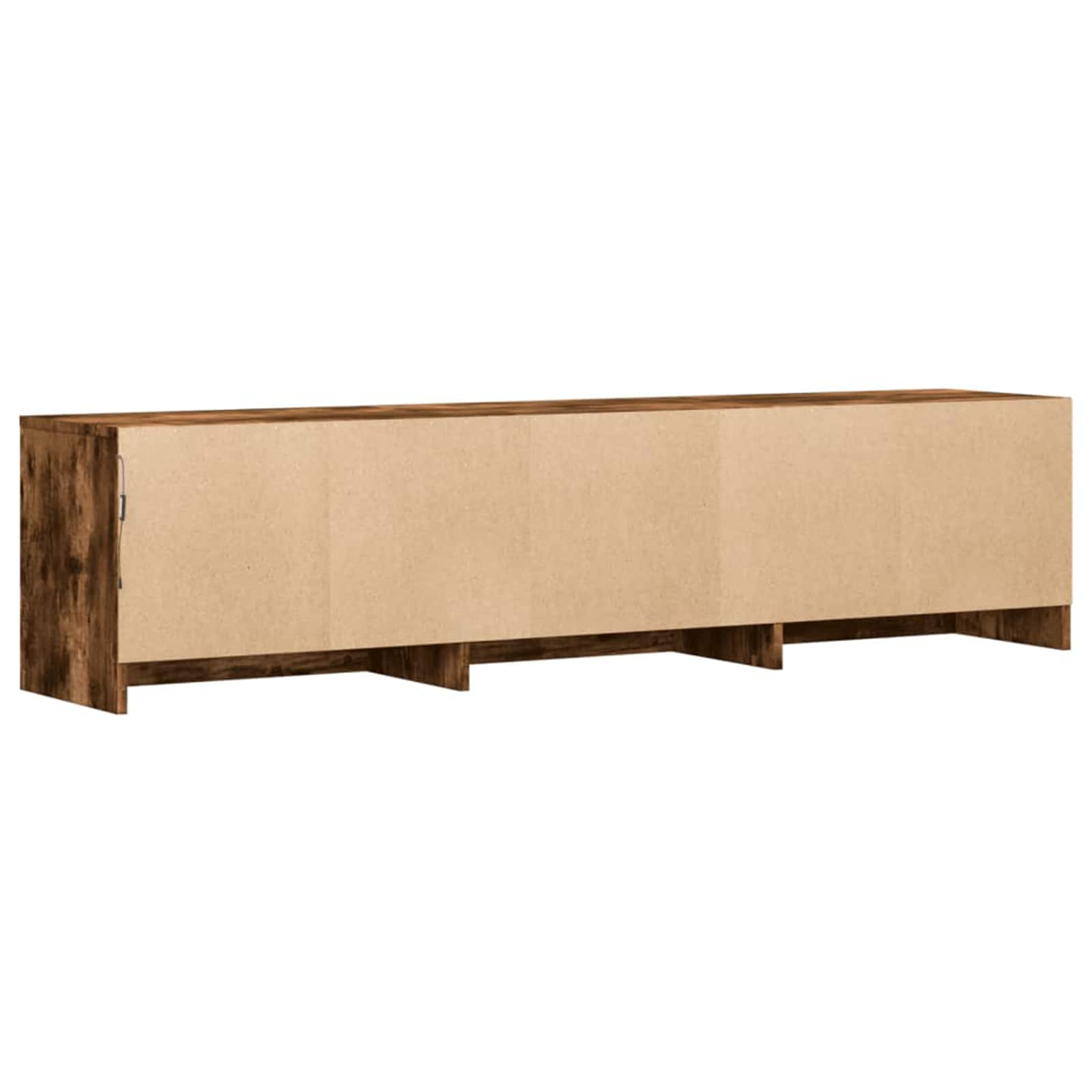 TV-kast met LED Gerookt eiken 165 x 34 x 40 cm Bewerkt hout
