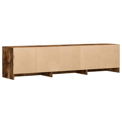 TV-kast met LED Gerookt eiken 165 x 34 x 40 cm Bewerkt hout