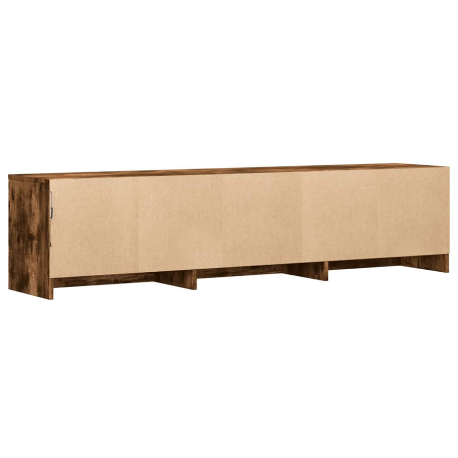 TV-kast met LED Gerookt eiken 165 x 34 x 40 cm Bewerkt hout