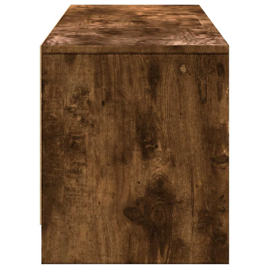 TV-kast met LED Gerookt eiken 165 x 34 x 40 cm Bewerkt hout