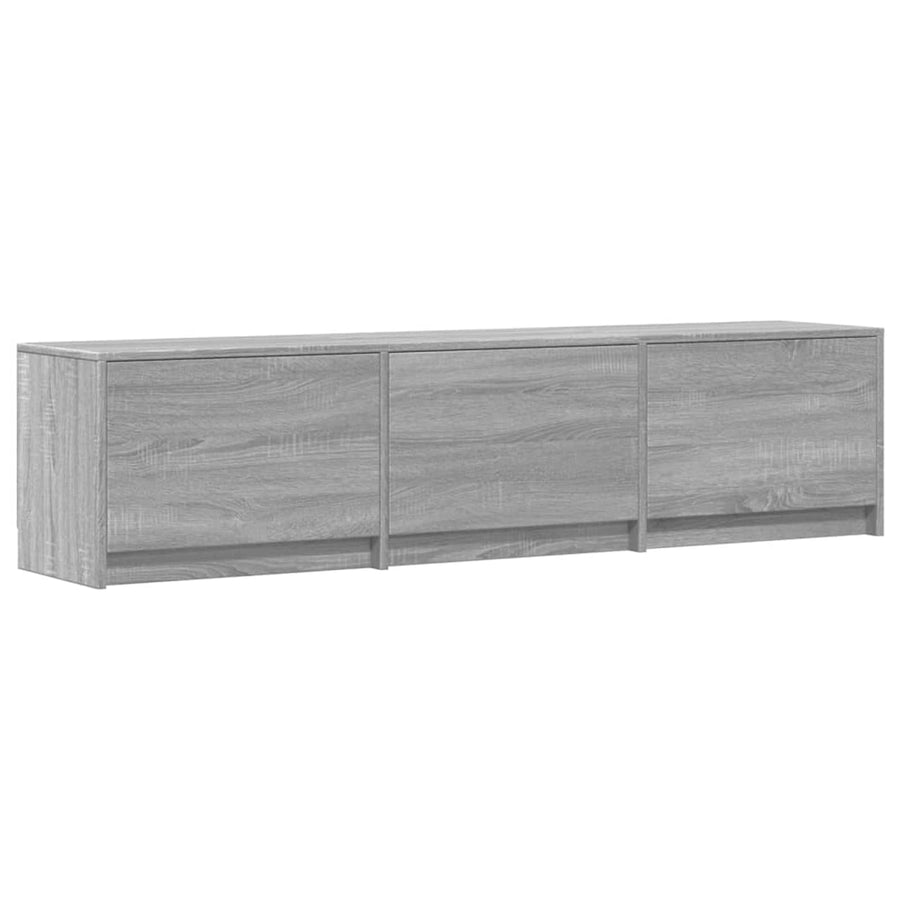TV-kast met LED Grijs Sonoma 165 x 34 x 40 cm Bewerkt hout