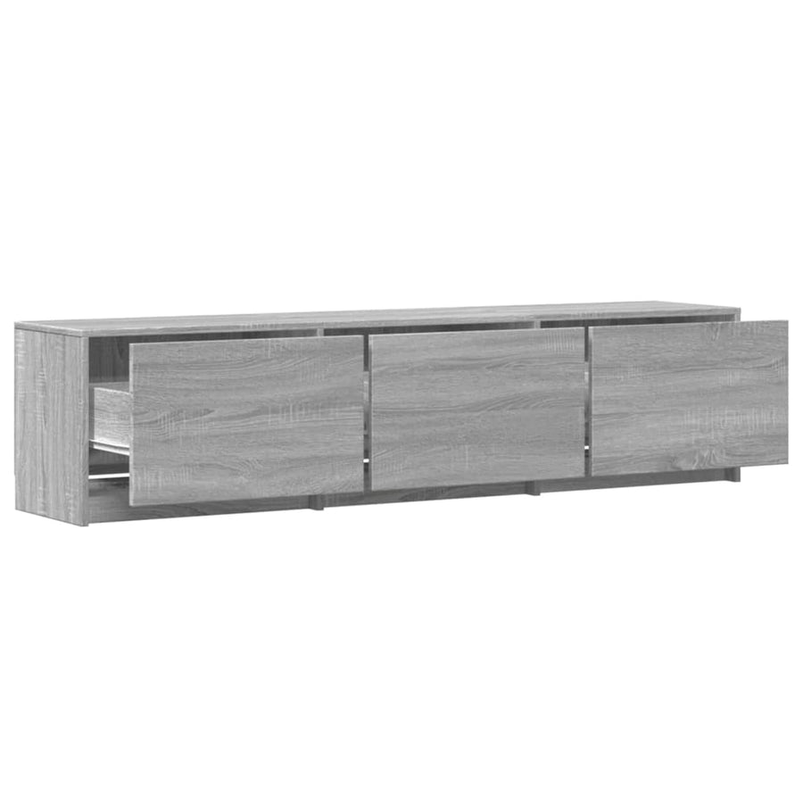 TV-kast met LED Grijs Sonoma 165 x 34 x 40 cm Bewerkt hout