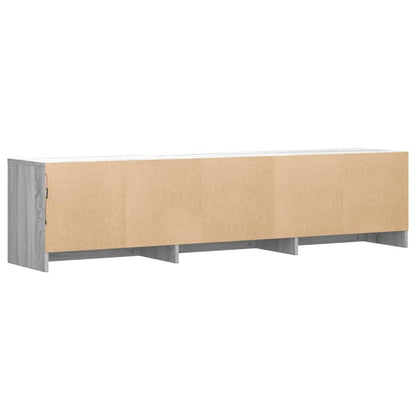 TV-kast met LED Grijs Sonoma 165 x 34 x 40 cm Bewerkt hout