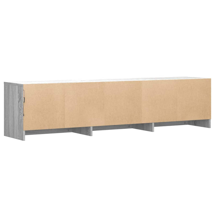 TV-kast met LED Grijs Sonoma 165 x 34 x 40 cm Bewerkt hout