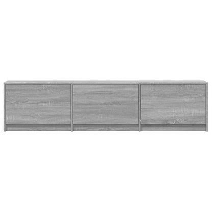 TV-kast met LED Grijs Sonoma 165 x 34 x 40 cm Bewerkt hout