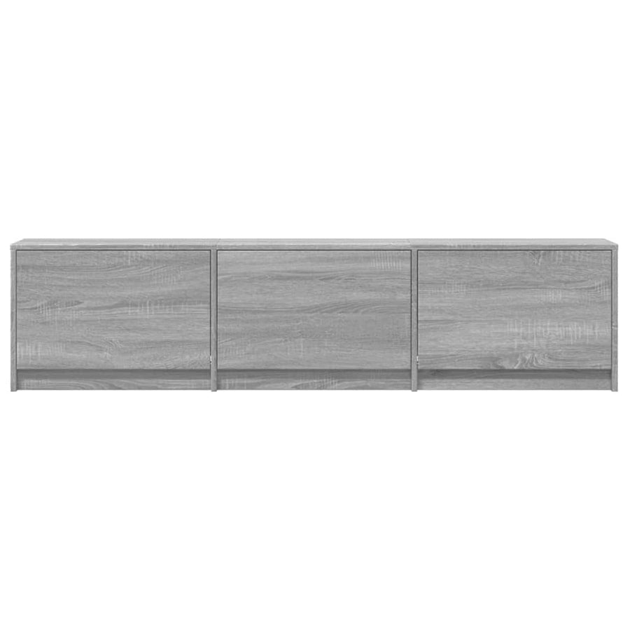 TV-kast met LED Grijs Sonoma 165 x 34 x 40 cm Bewerkt hout