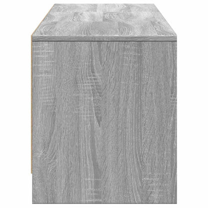 TV-kast met LED Grijs Sonoma 165 x 34 x 40 cm Bewerkt hout