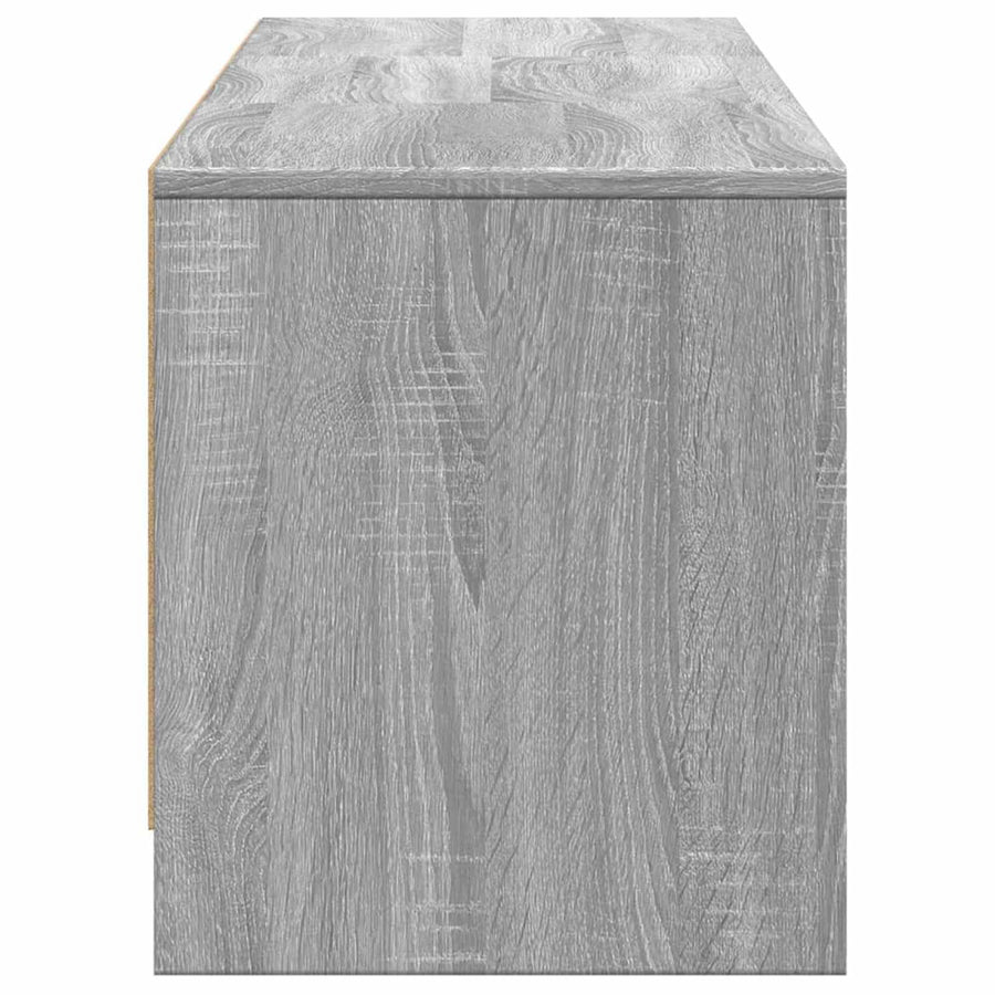 TV-kast met LED Grijs Sonoma 165 x 34 x 40 cm Bewerkt hout