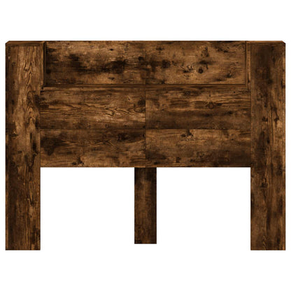 Hoofdbord Kast met LED Gerookt eiken 140 x 16,5 x 103,5 cm