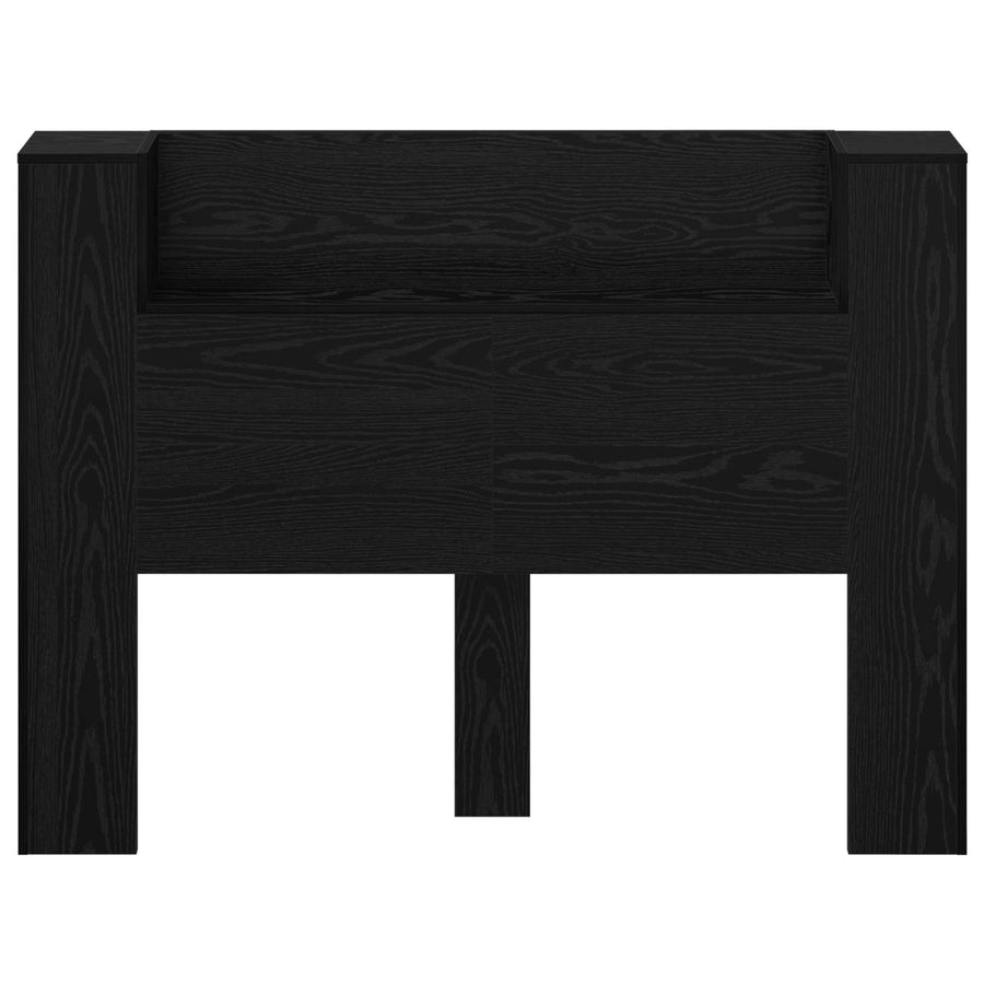 Hoofdbord Kast met LED Zwart Eiken 140 x 16,5 x 103,5 cm