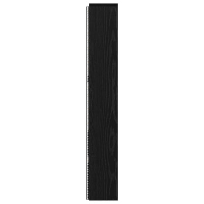Hoofdbord Kast met LED Zwart Eiken 140 x 16,5 x 103,5 cm