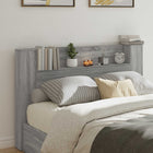 Headboard Cabinet with LED Grey Sonoma 160 x 16.5 x 103.5 cm