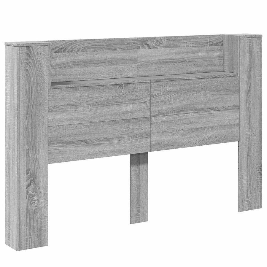 Hoofdbord Kast met LED Grijs Sonoma 160 x 16,5 x 103,5 cm
