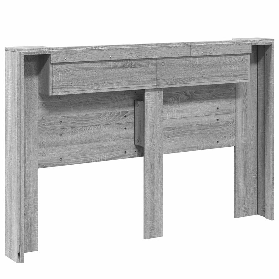 Hoofdbord Kast met LED Grijs Sonoma 160 x 16,5 x 103,5 cm