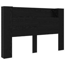 Hoofdbord Kast met LED Zwart Eiken 160 x 16,5 x 103,5 cm