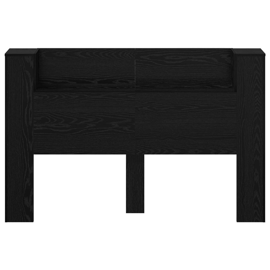Hoofdbord Kast met LED Zwart Eiken 160 x 16,5 x 103,5 cm