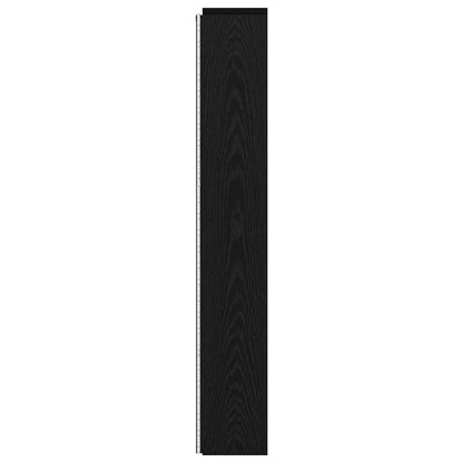 Hoofdbord Kast met LED Zwart Eiken 160 x 16,5 x 103,5 cm