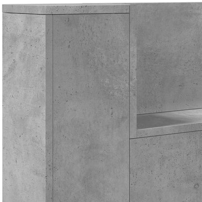 Hoofdbord Kast met LED Betonkleurig 180 x 16,5 x 103,5 cm