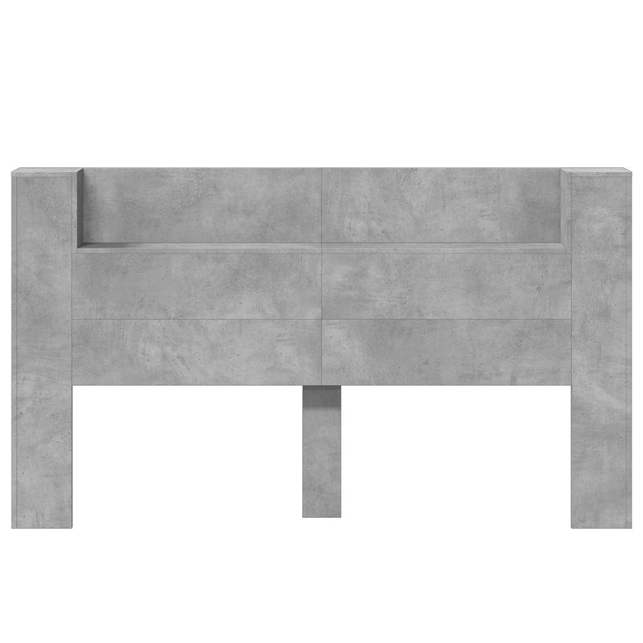 Hoofdbord Kast met LED Betonkleurig 180 x 16,5 x 103,5 cm