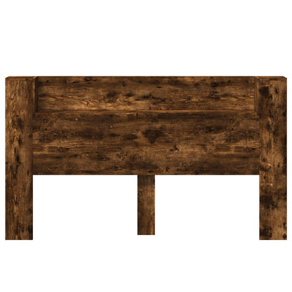Hoofdbord Kast met LED Gerookt eiken 180 x 16,5 x 103,5 cm